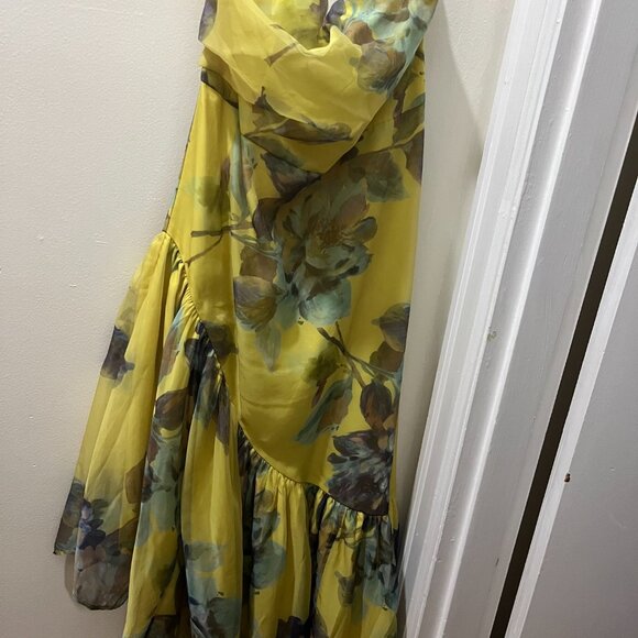 Abercrombie and Fitch Strapless Asymmetric Floral Maxi Dress - Picture 2 of 2